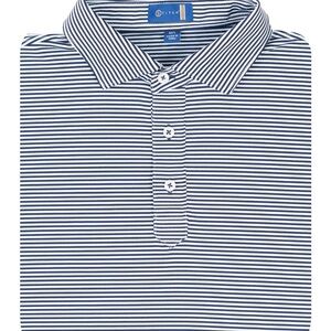 Stitch Golf Navy Stripe Polo Shirt